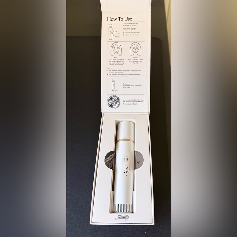 Theraface from Therabody depuffing wand, brand new in box